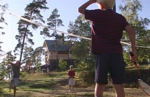 Badmintonspel på Härligö