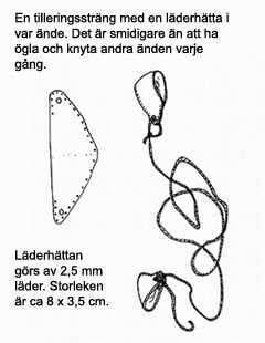Tilleringssträng med läderhättor