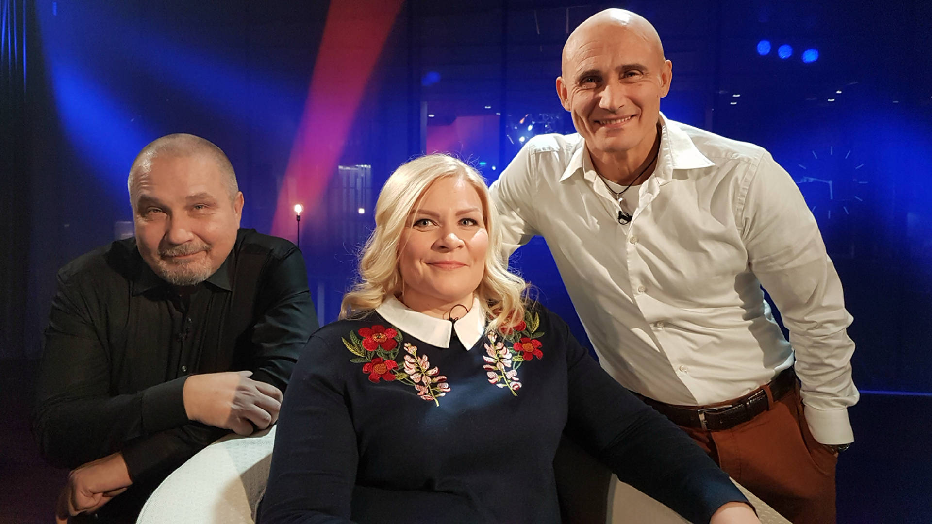 Vieraina elokuvatuottaja Marko Röhr, säveltäjä Risto Asikainen ja ...