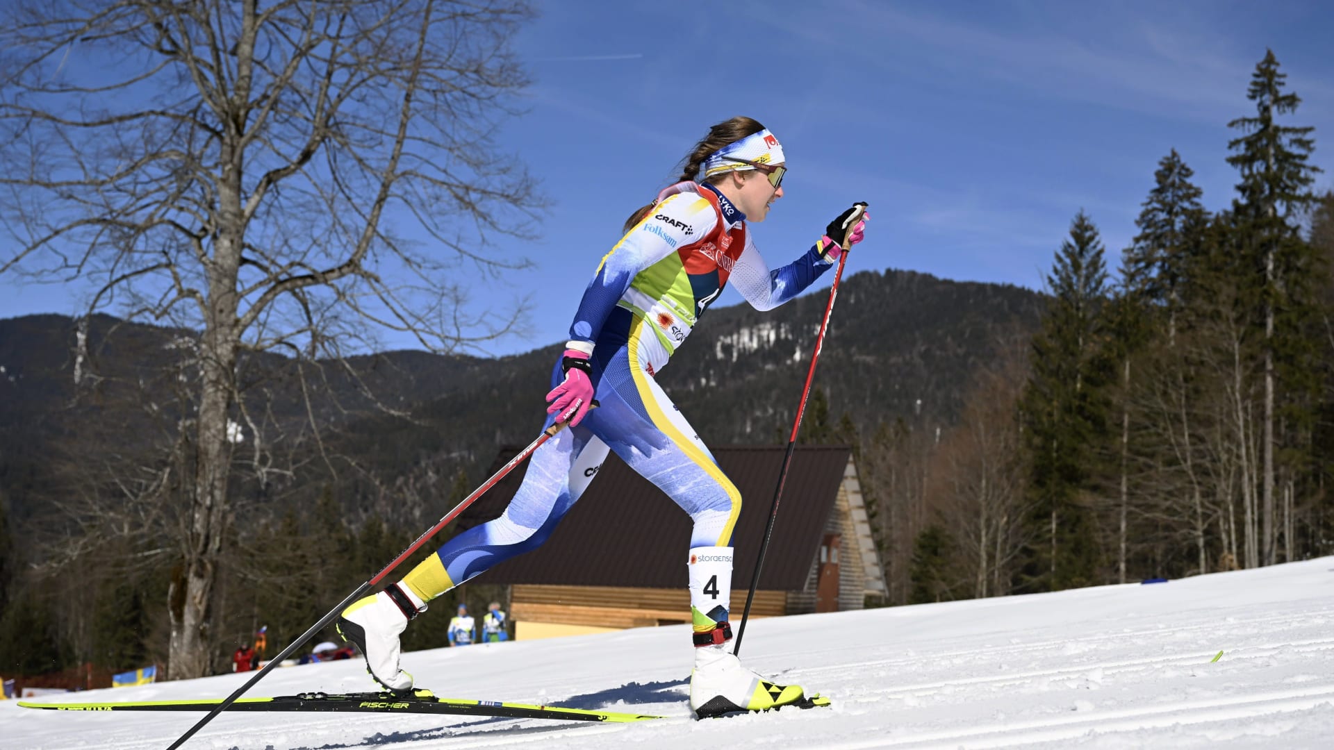 Världscupen på skidor Damernas 10 km i Falun (svenskt referat