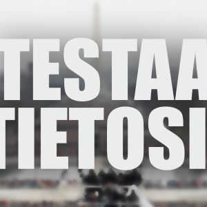 Testaa tietosi teksti sumennetun kuvan päällä. 