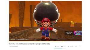 Nintendo-reklam som visas före en Youtube-video för småbarn. Nintendo-reklam som visas före en Youtube-video för småbarn.