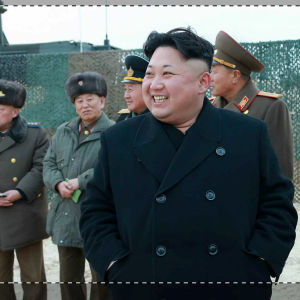 Pohjois-Korean Kim Jong-Un ja kenraalit.