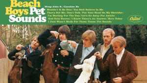 Pet Sounds ilmestyi vuonna 1966. Pet Sounds (1966) -albumin kansi. Kuva tv-dokumentista Rockin klassikkolevyt: Pet Sounds.