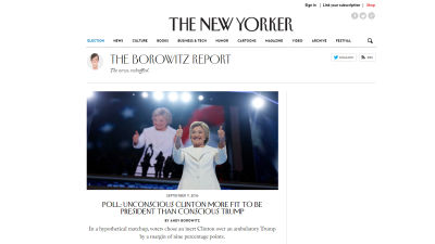 Kuvakaappaus The Borowitz Report -sivustosta.