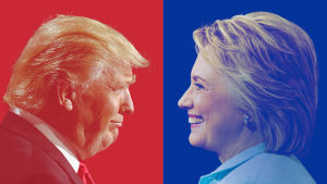 Mycket står på spel då Donald Trump och Hillary Clinton drabbar samman. Donald Trump och Hillary Clinton