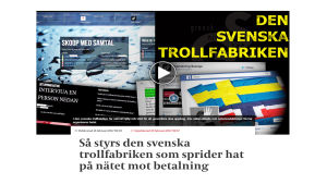 Ruotsalainen Eskilstuna-Kuriren ujuttautui vihaa levittävään trollitehtaaseen. Kuvakaappaus Eskilstuna-Kurirenin sivuilta.