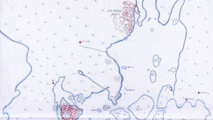 Helsingin kartta vuodelta 1645 näyttää sekä vanhan Helsingin Vantaa-joen suulla, että uuden Helsingin nykyisellä paikallaan. Helsingin kartta vuodelta 1645 näyttää sekä vanhan Helsingin Vantaa-joen suulla, että uuden Helsingin nykyisellä paikallaan.