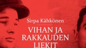 Detalj ur pärmbilden till Sirpa Kähkönens faktabok Vihan ja rakkauden liekit 2011. Pärmbilden på Sirpa Kähkönens faktabok Vihan ja rakkauden liekit. 2011.