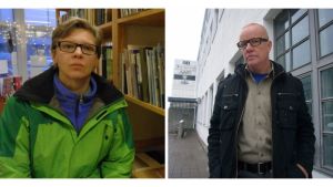 Thomas Brunell skriver om Eva-Stina Byggmästar. Författarna Eva-Stina Byggmästar och Thomas Brunell.