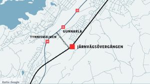 Området kring Gunnarla och Tynnismalmen byggs ut och det kommer en ny trafikkorsning. I samma veva ska också plankorsningen i Gunnarla förbättras. En karta.