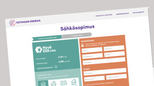 Kuvakaappaus Kotimaan Energian verkkosivuilta.