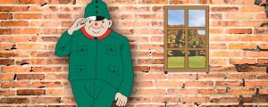 Kunnon sotamies Svejk seikkailee yhdeksänosaisessa kuunnelmasarjassa, Kuvituskuva kuunnelmaan Kunnon sotamies Svejk..