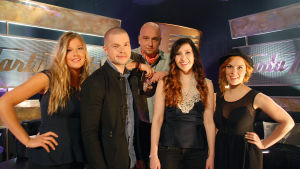 Siru Airistola, Emma Schnitt, Tuuli Okkonen ja Jussi Kari Tartu Mikkiin -ohjelmassa 31.10.2014