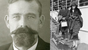 Manu Ramstedt (vänster) 1926 samt hans bror Gustaf Johan med dotter 1923. Emanuel Ramstedt 1926 och hans bror Gustaf Johan Ramstedt med dotter 1923.