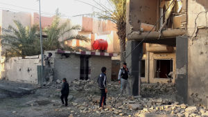 IS har lämnat Fallujah i ruiner. Ruiner i staden Fallujah i Irak efter strider mot IS.