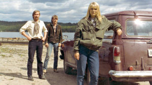 Arvottomat, Matti Pellonpää, Juuso Hirvikangas ja Pirkko Hämäläinen Mika Kaurismäen elokuva Arvottomat (1982).