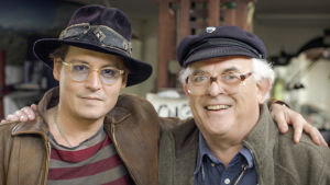 Johnny Depp ja Ralph Steadman. Ralph Steadman ja Johnny Depp dokumenttielokuvassa For No Good Reason.