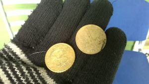 Kolikkolöydöistä eksoottisin lienee peso. Kolikkolöytönä myös Uruguayn peso