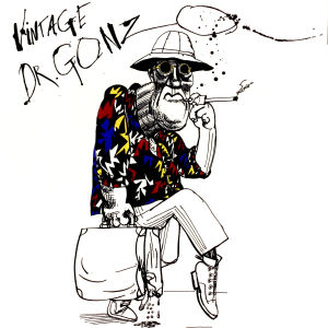 Ralph Steadman: Dr. Gonzo. Ralph Steadmanin kuva Mr. Gonzosta. Dokumenttielokuvasta For No Good Reason.