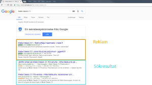 En Google-sökning på "Miele Classic c1".