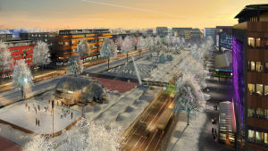 Så här kunde stadsbulevarder vid Tavastehusleden se ut. Tavastehusleden år 2050.