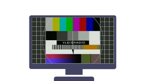 Televisio jossa virityskuva.