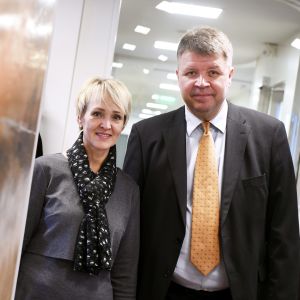 Forskarna Sari Pikkala och Sami Borg Forskarna Sari Pikkala och Sami Borg