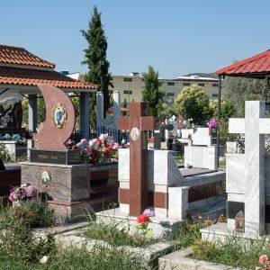 Begravningsplats i Berat i Albanien.