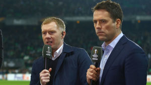Paul Scholes tillsammans med Michael Owen. Paul Scholes och Michael Owen.