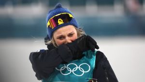 Stina Nilsson tog revansch efter fjolårets VM-miss och grät efter OS-guldet. Stina Nilsson.