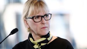 Sveriges utrikesminister Margot Wallström i Helsingfors Sveriges utrikesminister Margot Wallström efter ett möte med kollegan Timo Soini i Helsingfors.