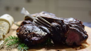 Grillat t-bone steak med svampsmör