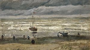 Havsutsikt i Scheveningen från år 1882 Verk av van Gogh