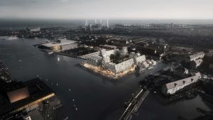 COBE:n ehdotus Christiansholmista, joka on 29000 m² keinosaari Kööpenhaminan ytimessä Cristianholm