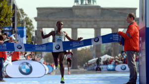 Kenenisa Bekele vann Berlin Maraton. Kenenisa Bekele i Berlin