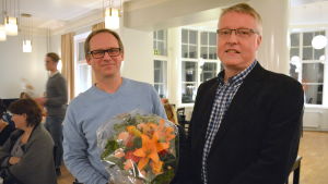 Ordförande Mikael Åhl och fotbollssektionens ordförande Markku Sandström från Sibbo-Vargarna. Mikael Åhl och Markku Sandström från Sibbo-vargarna.