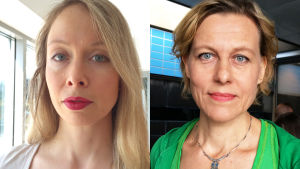 Runoilija, kääntäjä Katriina Ranne ja runoilija Anja Erämäja Runoilija, kääntäjä Katriina Ranne ja runoilija Anja Erämäja