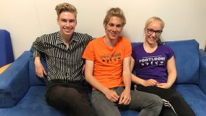 Lars Huldén, Linus Mäkelä och Karin Karlsson gästar X3M Veckoslut Tre skådespelare från Raseborgs sommarteater