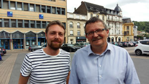 Vincent Hamen och Francis Herbays vill få jobben tillbaka till Frankrike Vincent Hamen (vänster med skägg) och Francis Herbays