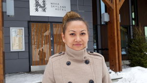 Tian Zhang är vice VD för ett kinesiskt hotell i Rovaniemi Tian Zhang, vice VD för Nova Skyland Hotel