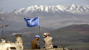 FN:s fredsbevarare på Golanhöjderna vid den spända gränsen mellan Israel och Syrien FN:s fredsbevarare på Golanhöjderna vid den spända gränsen mellan Israel och Syrien