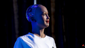 Humanoiden Sofia, skapad i Hong Kong av Hanson Robotics. 21.03.2018. Humanoiden Sofia, skapad i Hong Kong av Hanson Robotics. 21.03.2018.