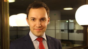 Wille Rydman, Samlingspartiet. Porträtt på Wille Rydman i Helsingfors stadfullmäktige