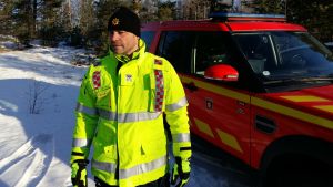 Jourhavande brandchef Kari Alanko vid Egentliga Finlands Räddningsverk. Jourhavande brandchef Kari Alanko vid Egentliga Finlands Räddningsverk.