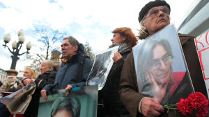 Journalisten Anna Politkovskaja mördades i oktober 2006. Journalisten Anna Politkovskaja sköts ihjäl i sin egen trappuppgång för exakt sju år sedan