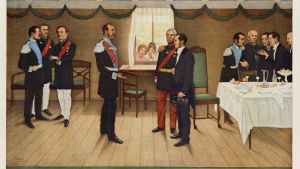 Snellman presenteras för kejsar Alexander II år 1863. Snellman presenteras för kejsar Alexander II åe 1863.
