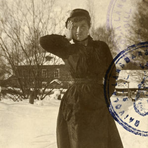 Foto i Edith Södergranin rajapassi 1921. Edith Södergranin rajapassi