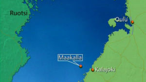 Maakallan sijainti kartalla. Ulkokalla sijaitsee luoteeseen Maakallasta. Maakallan sijainti kartalla