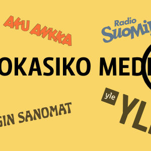 Mokasiko media -otsikko keltaisella pohjalla